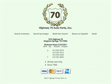 Tablet Screenshot of highway70autoparts.com